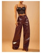 Women's PU Leather Lace Corset