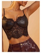 Women's PU Leather Lace Corset