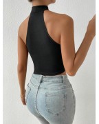 Women's Colorblock Backless Sleeveless Tank Top