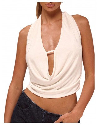 Women's Sexy Deep V Backless Tank Top