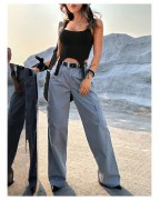 Women's Square Neck Sleeveless Asymmetric Hem Vest