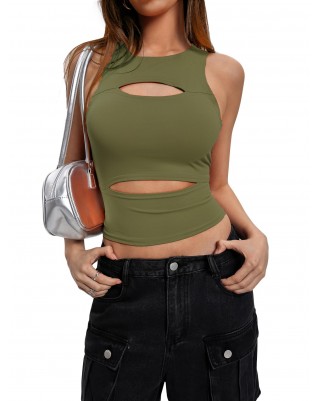 Women's Hollow Ripped Vest