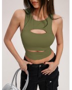 Women's Hollow Ripped Vest