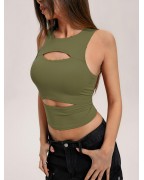 Women's Hollow Ripped Vest