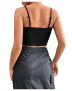 Women's hollow cross short camisole