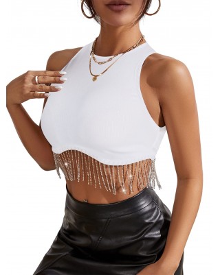 Women's Concert Short Sleeveless Party Cardigan