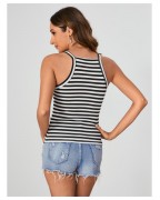 Women's Casual Rainbow Striped Camisole