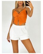 Ladies Twist Front Short Vest