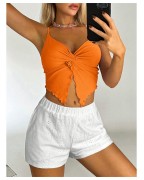 Ladies Twist Front Short Vest