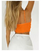 Ladies Twist Front Short Vest